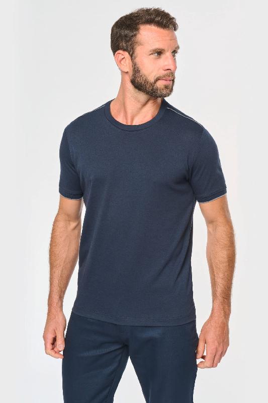 T-shirt Day To Day manches courtes homme - Réf: WK3020 - Ultra résistant - Lavable à 60°C - Finition contrastée_2