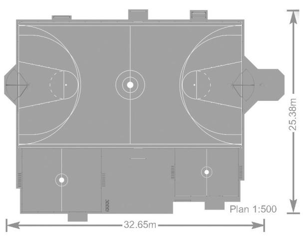 Terrain multisport Arena San Francisco 8019763 - Hags - Bleu avec scellement béton_2