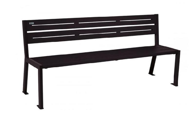 Banc en Acier Gala - 1800 mm - 5 ou 6 lames - Avec ou Sans accoudoirs_2