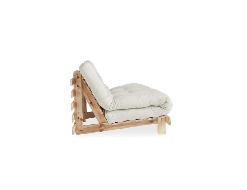Canapé convertible futon ROOTS - Pin naturel - Coloris naturel - Couchage 140x200 cm - Réglable 3 positions - Marque KARUP_2