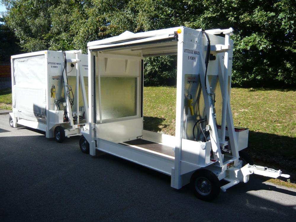 Remorque industrielle surbaissée spécifique - Chargement au sol - Capacité 700 kg - MILOCO 2069_2