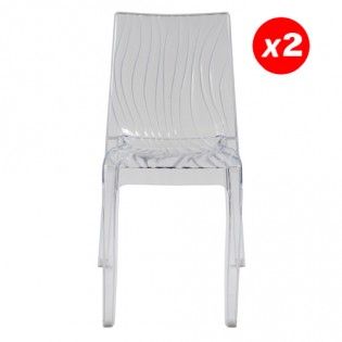 S6327TRL2 - Chaises empilables DUNE - Weber Industries - polycarbonate transparent - lot de 2_2