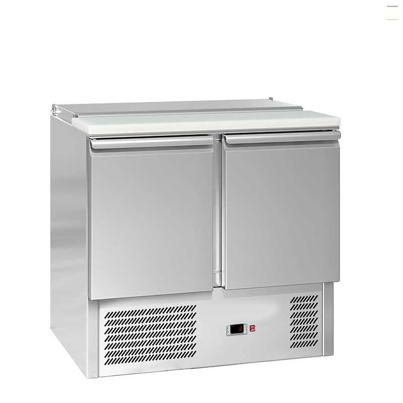 Saladette réfrigérée à capot et dessus planche à découper - 3 portes GN 1/1_2