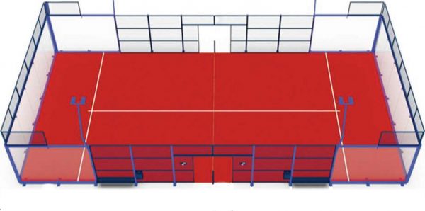 Terrain de Padel 'PANORAMIC' - 108 mètres de tube de 120 x 60 x 2 mm - 14 unités de 1 x 2 mètres de cadres grillagés_2
