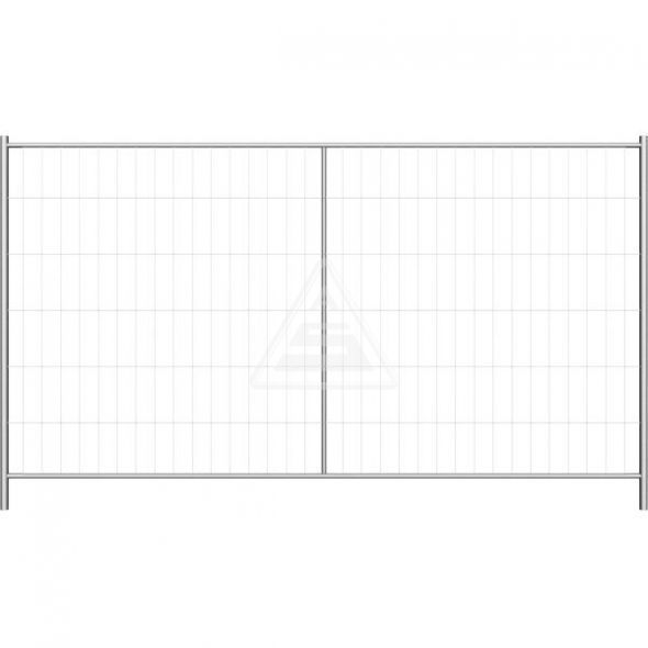 Profi P - Grille de chantier Schake - Clôture mobile galvanisée à chaud, cadre tubulaire 3,50m x 2,00m_2