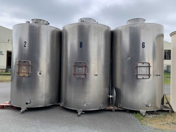 Cuve inox 95hl d'occasion - Atelier Fd MAS - fond plat, Ø2000, hauteur 3500, porte rectangle_2