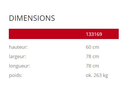 Jardinière Vega 133169 - Komserwis - béton sablé ou peint - hauteur 60 cm_2