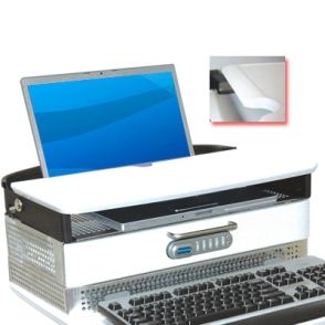 Chariot informatique Laptop Drawer Cart H Class - Ergonoflex - 23,58 kg - réglable en hauteur, antibactérien et sécurisé_2