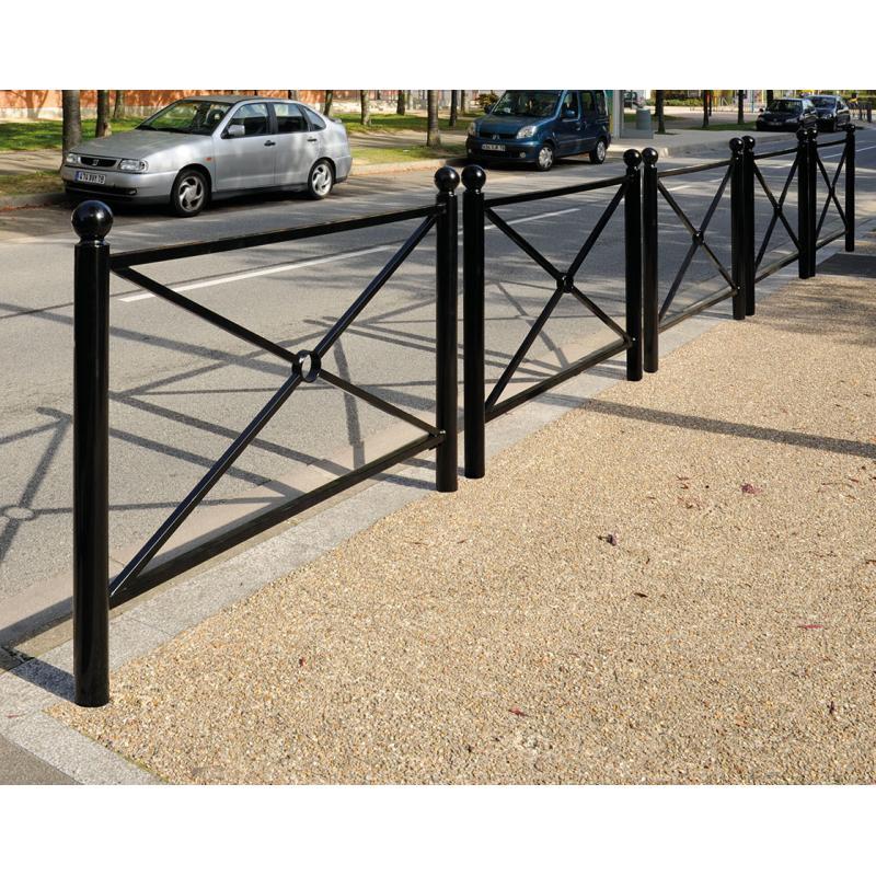 Barrière Province Boule - type Croix de St André - Réf : 206066.Gpro - 1072 et 1572 mm - Peinte sur zinc_2