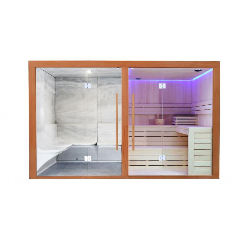 COMBI SAUNA HAMMAM BOREAL® SUBLIMATION BLANC - 8 PLACES - 340*175*210_2
