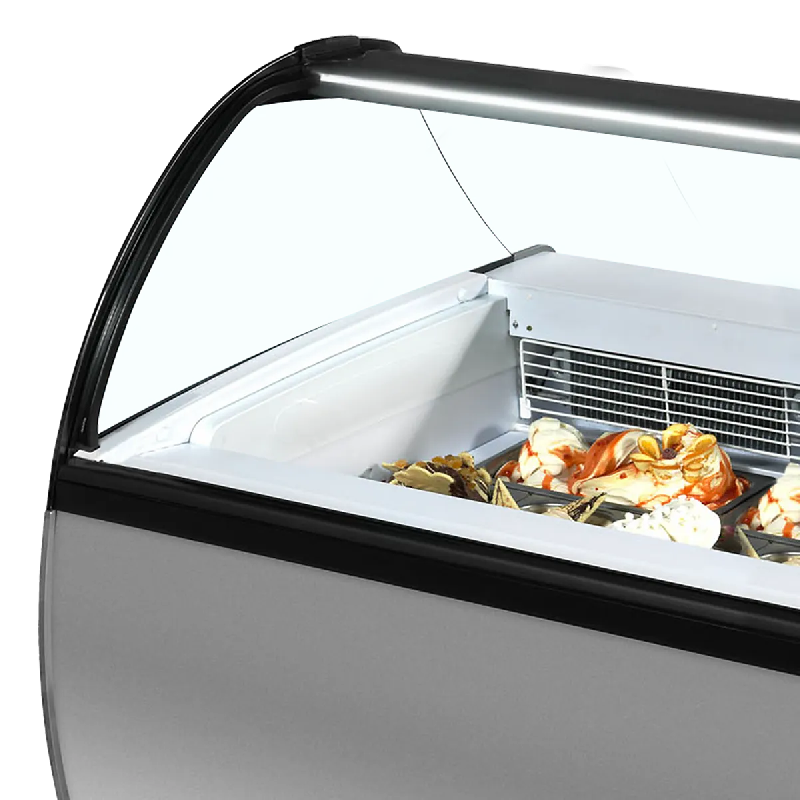 Congélateur vitré de glace ISABELLA 10LX (155 / 132 kg) Gris TEFCOLD_2