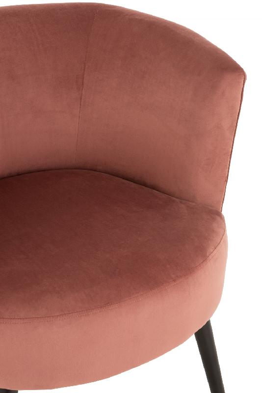 Fauteuil Dulzura textile et bois - Antique rose - Design élégant, structure bois et revêtement textile_2