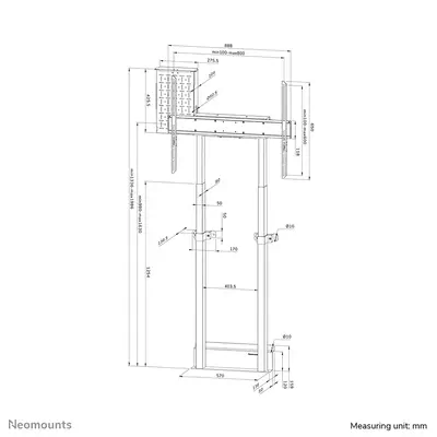 Neomounts WL55-875WH1 Support mural pour écran 55-100