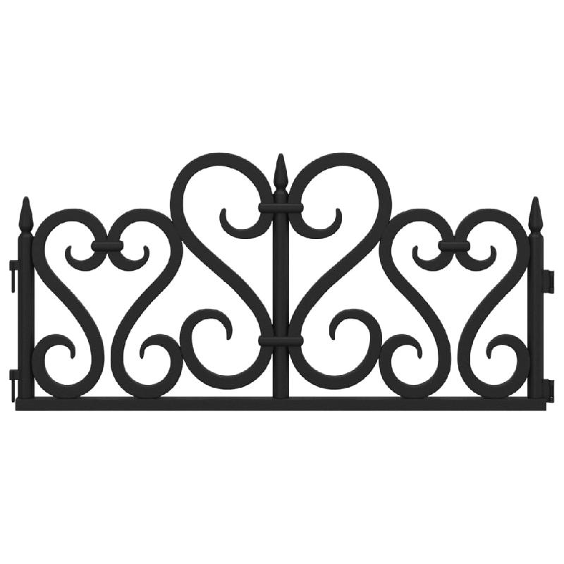 Vidaxl bordures de pelouse 17 pcs noir 10 m pp 318301_2