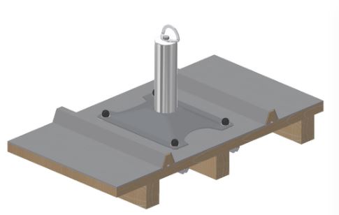 Potelet d'ancrage absorbeur sur zinc volige - dispositif de protection contre les chutes de hauteur conforme EN 795 classe A_2
