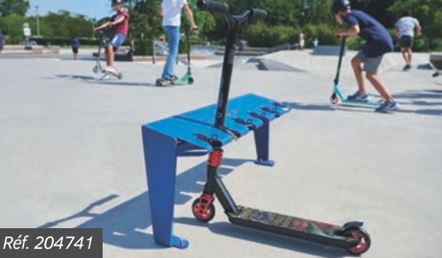 Structure robuste en tôle d'acier pour support de trottinettes