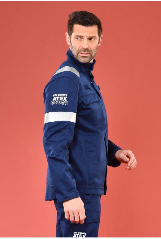 Blouson multirisques ATEX Plus réf. 636*ATX - bandes rétro-réfléchissantes ignifuges - coupe ajustée - lavage industriel_2