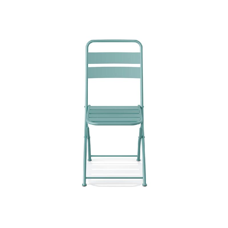 Breeze - Chaise de bistrot en métal bleu_2