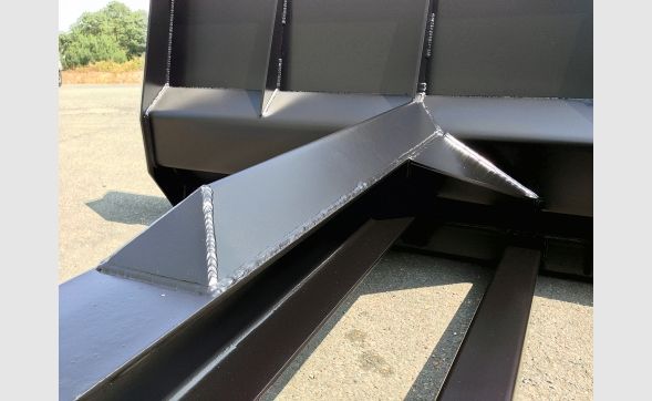 Lame bull réhausse tas - équipée de déflecteurs latéraux - dimensions 2200 x 970 mm_2