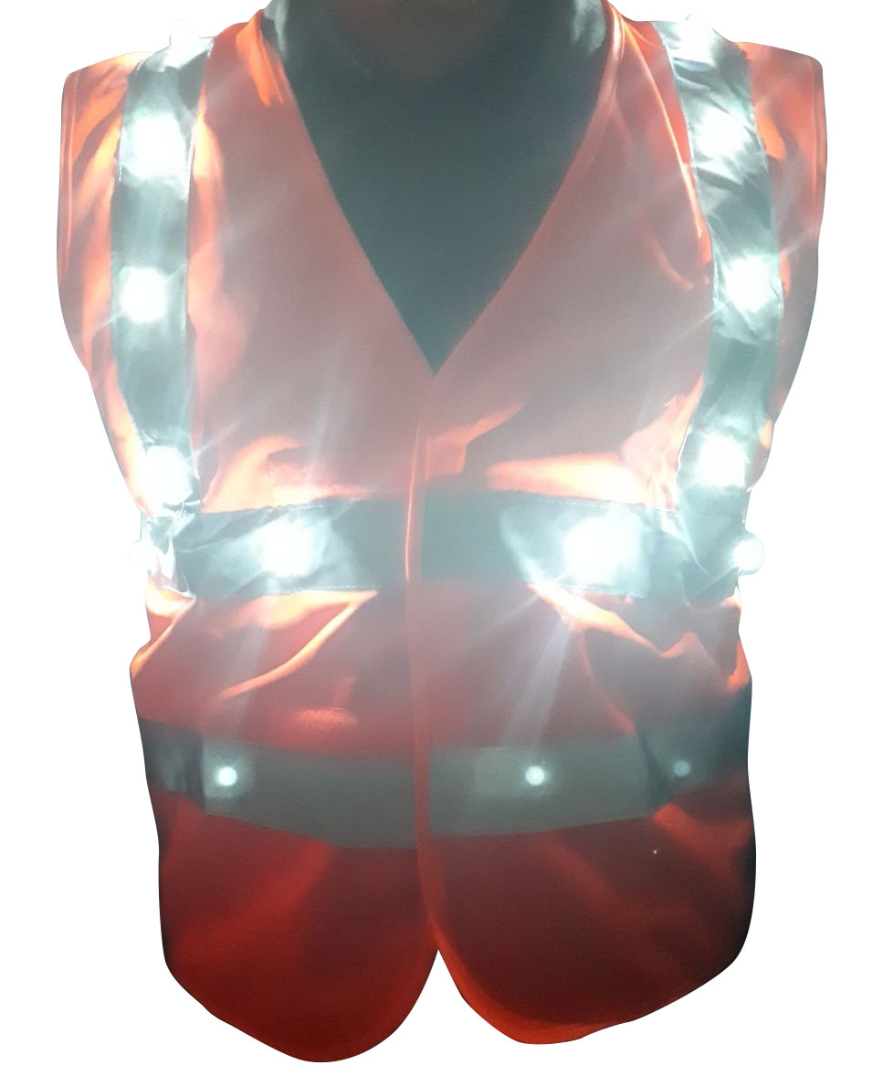 LEDWARNING Gilet Pro de Sécurité Fluo à 24 LEDs Deluxe_2