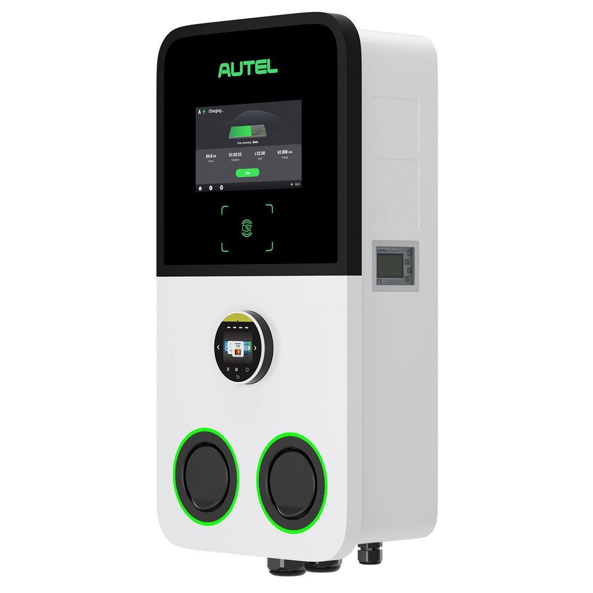 Borne de recharge double 22kW AUTEL MaxiCharger AC ULTRA - 4G - écran tactile - rapide et sécurisée_2