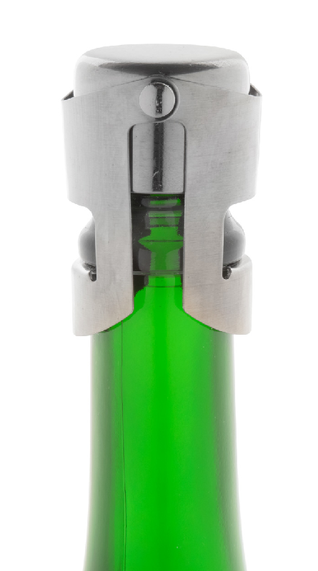 Bouchon à champagne en métal - couleur argenté - poids 55g_2