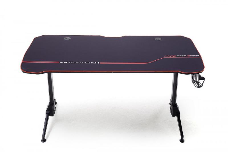 Bureau assis debout électrique réglable en hauteur - Plateau bois imitation carbone 160x60 cm - DX Racer Gaming 5_2