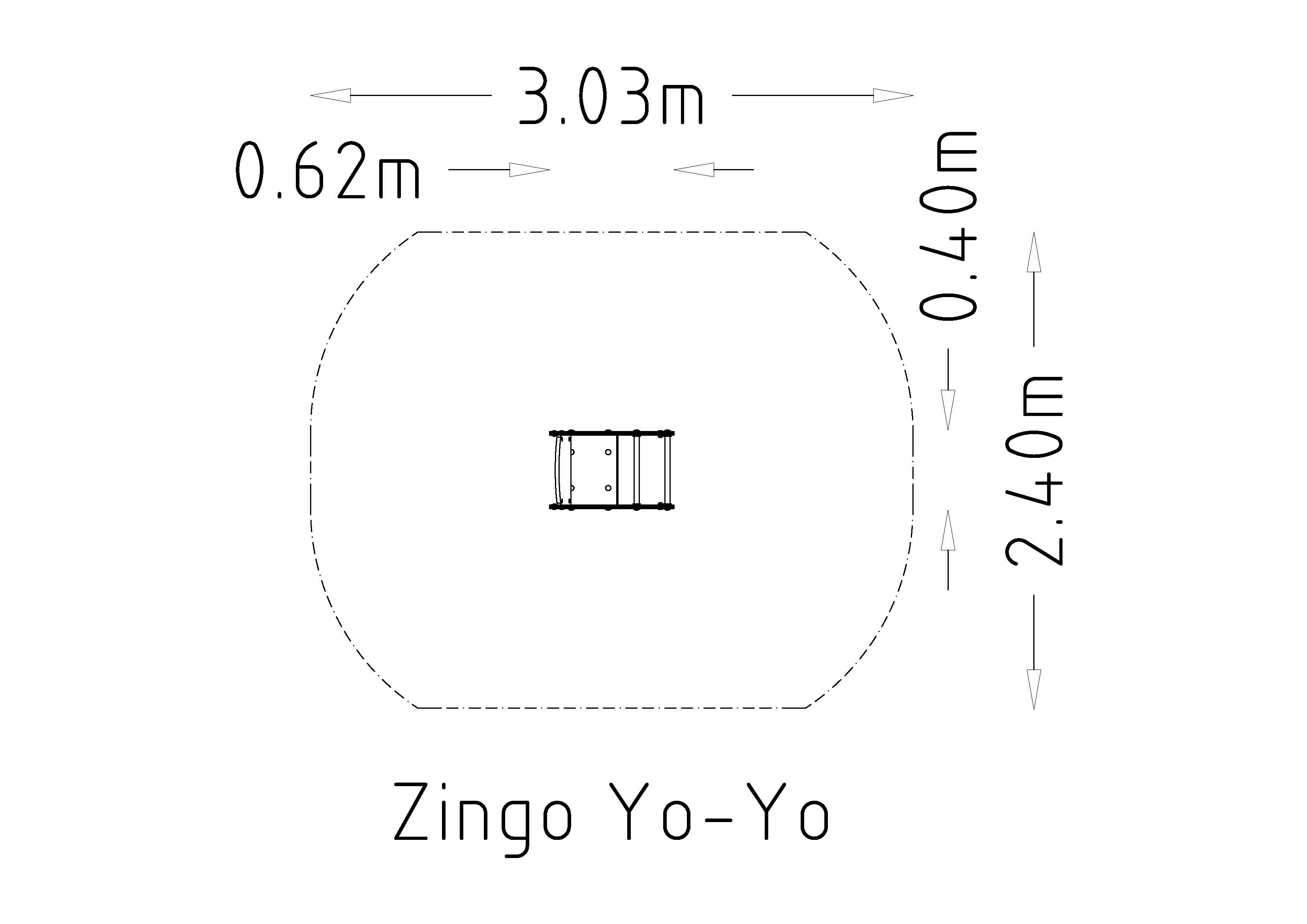 Jeu sur ressort Yo-Yo 1 place - réf 8019886 - Hags - Bleu - Scellement béton_2