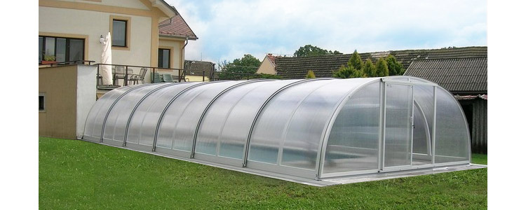 Abri piscine haut Constellation / téléscopique / motorisé / en polycarbonate alvéolaire et aluminium_2