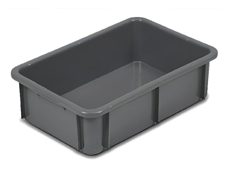 Bac de manutention - Lot de 10 - Polyéthylène - Blanc ou gris - Résistant aux chocs et UV_2