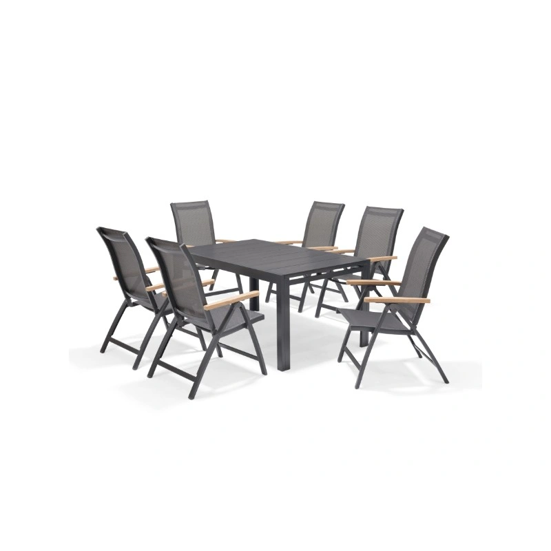 Fauteuil de jardin inclinable essence 71,1x61,9x107,1cm – MTF – aluminium et teck – 2nab3129_2