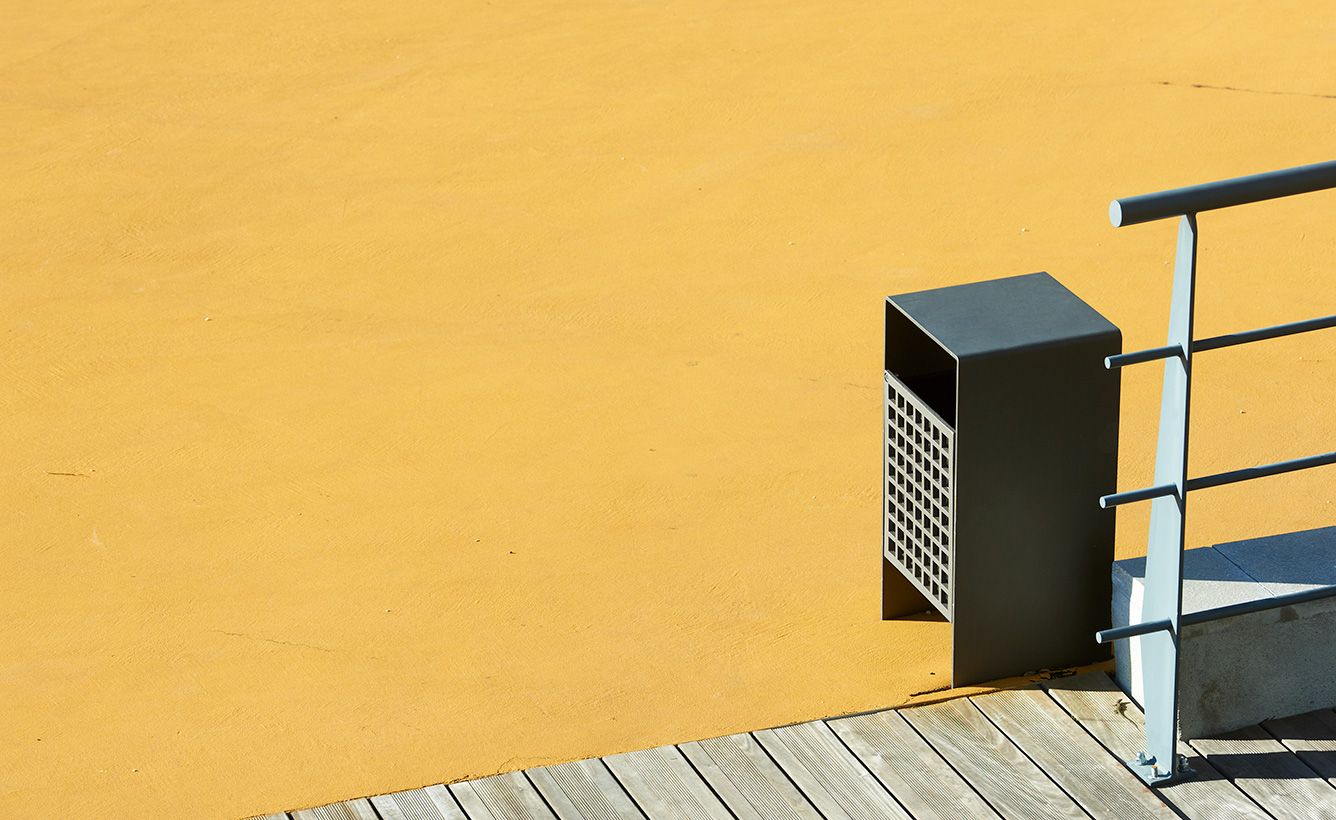 Arqui - poubelle publique - Larus - 35L - Acier, Fonte, Béton_2