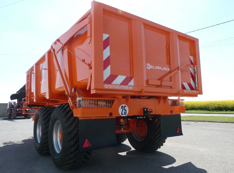 B140BV Remorque agricole standard - Delaplace - Charge 14 t - Acier DKP355MC - Rehausses et sécurité renforcées_2