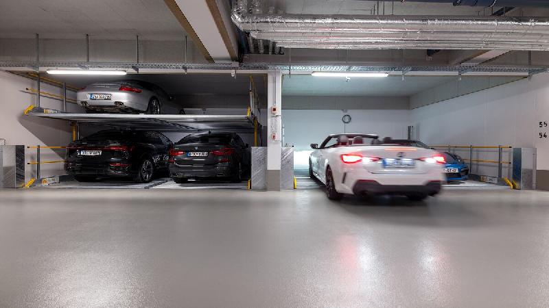 Système de parking mécanique WÖHR avec nouvelles largeurs de plate-forme jusqu'à 300 cm - Parklift 450_2