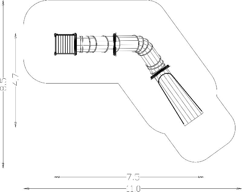 Toboggan-tube 8.8m/courbe réf-8066783 - hags_2