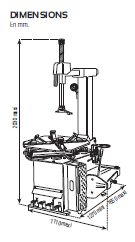 AS924DVW - Monte/Démonte-pneus automatique Provac avec blocage extérieur 10 à 24