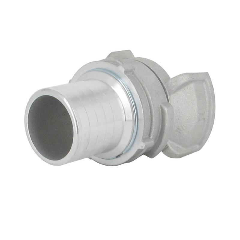 Demi-raccord symétrique avec verrou - DN 40 mm - Embout annelé Ø 40 mm - Alu_2