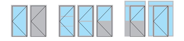 Porte simple sur-mesure anti-effraction CR4 avec pare-balles FB7, pleine ou vitrée - Metal Quartz_2