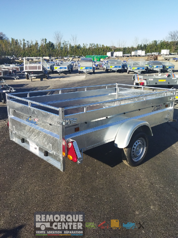 Remorque LIDER ROBUST - 2M50 - 1 essieu non freinée - 253x134x50 cm - PTAC de 500 à 750 kg - Référence MCALU PRO FW2000_2