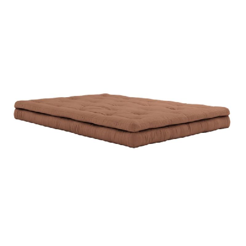 Canapé futon standard convertible Buckle-Up Sofa - Brun argile - Matelas 140x200 cm_2