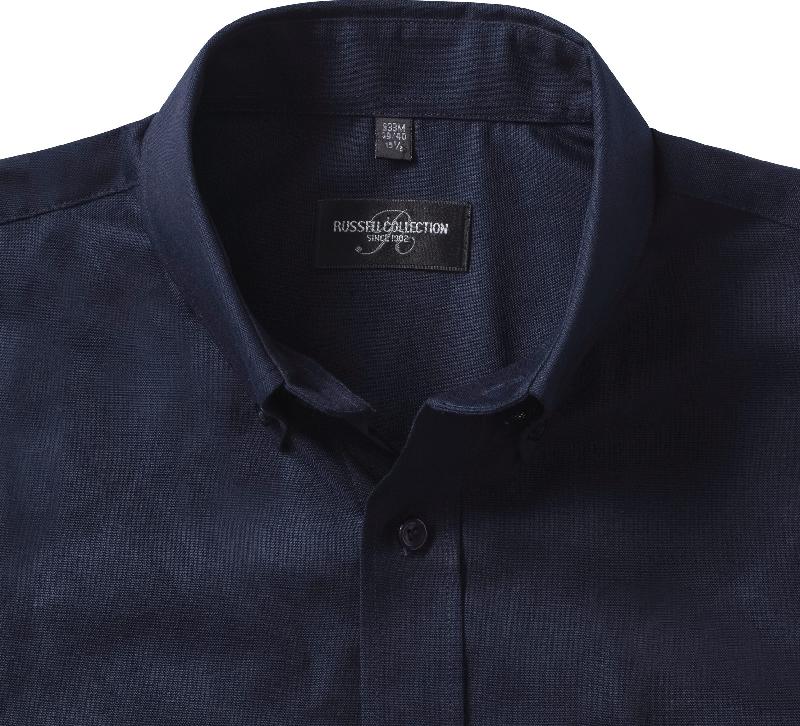 Chemise homme manches courtes Oxford - Russell - Réf: RU933M - 70% coton / 30% polyester, facile d'entretien, tailles S à 6XL_2