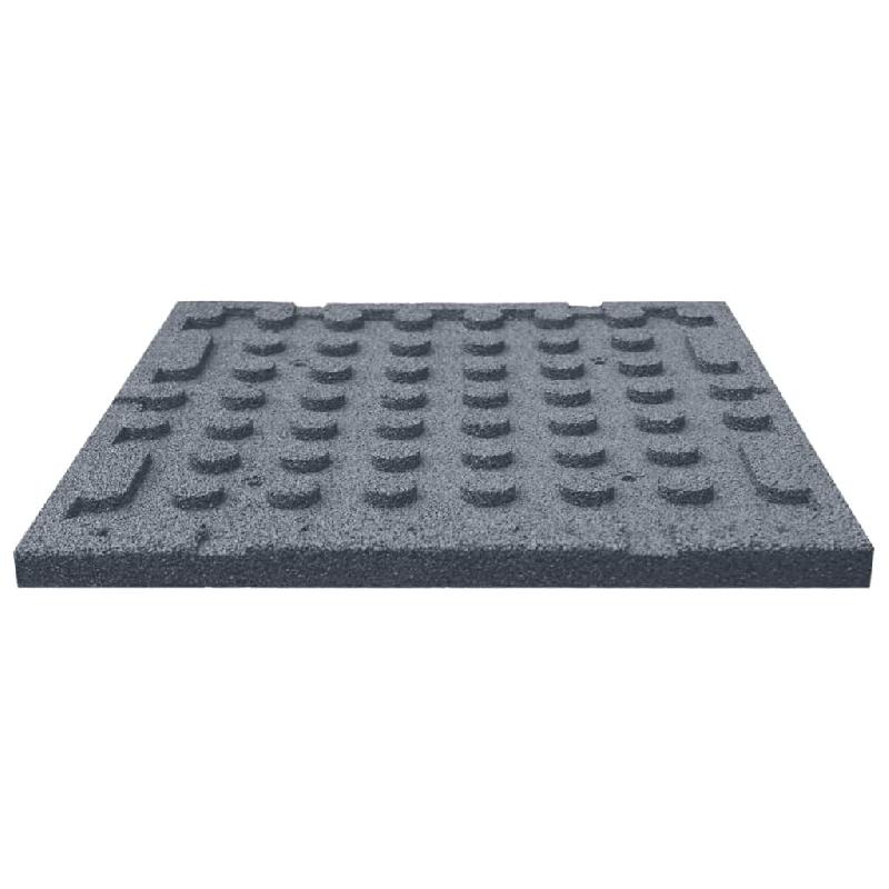 Vidaxl carreaux de protection antichoc 12pcs caoutchouc 50x50x3cm gris 3096596_2