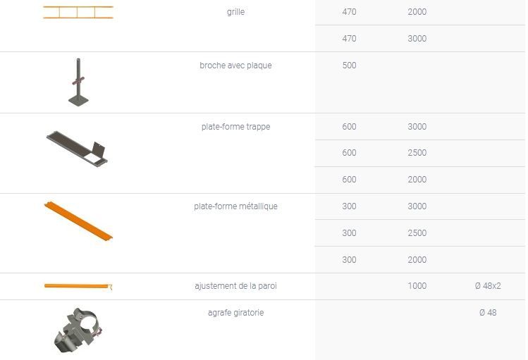 Échafaudage européen démontable DERCONS - diamètre du tuyau 42 mm - acier de haute qualité_2