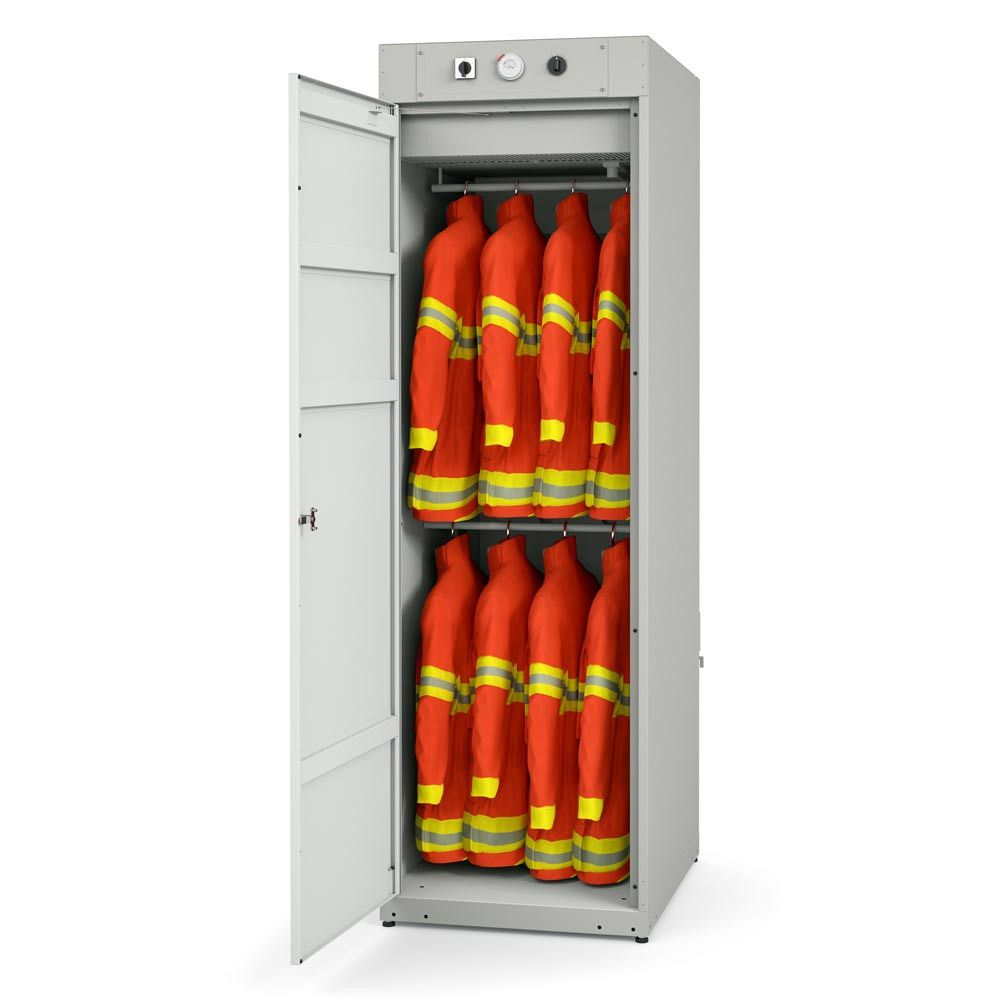 Sèche-armoire par condensation - 8 vestes et pantalons de travail - Structure en acier avec minuterie et lampe à ozone_2
