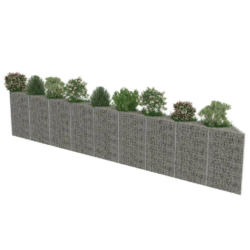 Vidaxl mur de gabion acier galvanisé 630 x 30 x 100 cm 143573_2