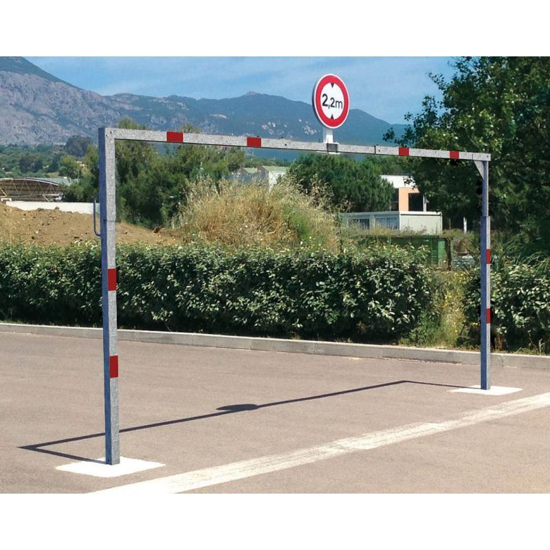Portique limiteur de hauteur pivotant en acier - Hauteur hors sol 2200 mm - Réf : 202306_2