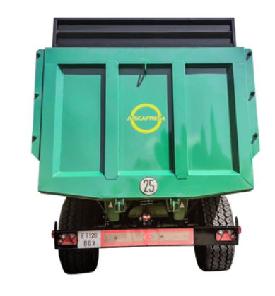 Remorque agricole Juscafresa avec caisse rectangulaire résistante