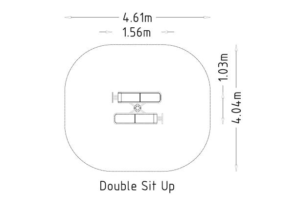 Équipement de fitness extérieur - Gym Double Sit Up - 8039062 - Hags - Station de renforcement musculaire pour abdominaux_2