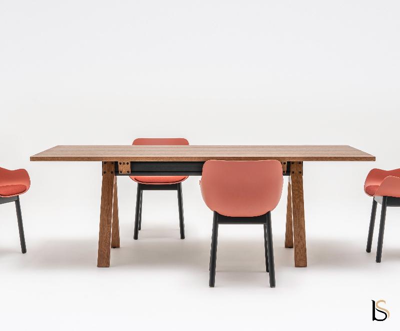 Table de réunion Viga - MDD - Oui, 220, Placage chêne cuivré_2