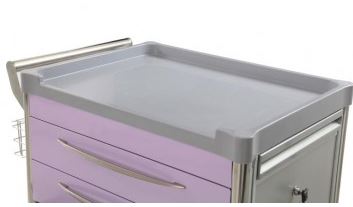 Chariot de soins hospitalier - 5 tiroirs - Lilas - Modèle 63002 - Aluminium composite et Inox AISI 304_2